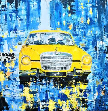 Original Abstract Car Painting by Raja Karroumi