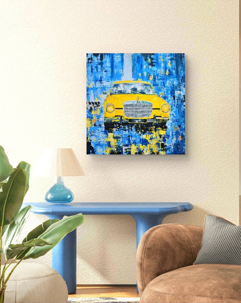 Original Abstract Car Painting by Raja Karroumi