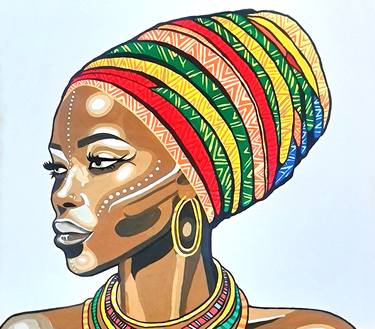 Original Contemporary Women Painting by Raja Karroumi
