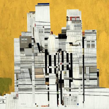 Original Abstract Expressionism Cities Mixed Media by Mick Victor