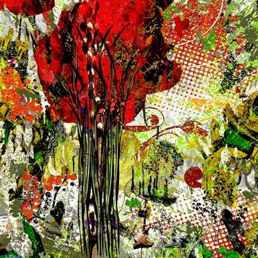 Original Abstract Nature Mixed Media by Mick Victor