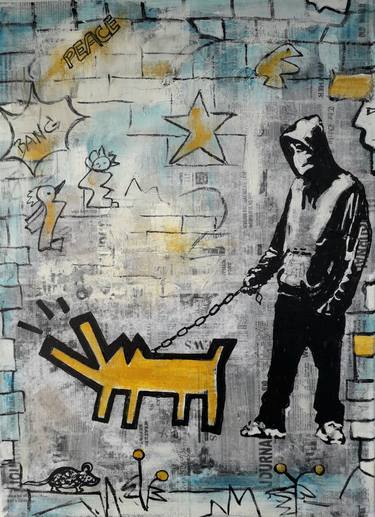 Banksy Hommage Barking Dog thumb