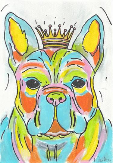 Original Pop Art Dogs Paintings by Manuela Reitz