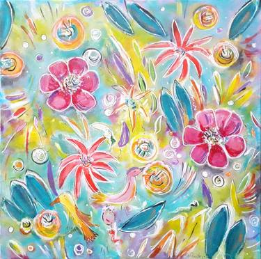 Original Floral Paintings by Manuela Reitz