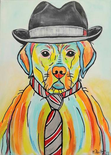 Print of Figurative Dogs Paintings by Manuela Reitz