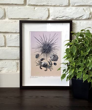 “Сrab and sea urchin”. Lithography, edition of 20 prints. thumb