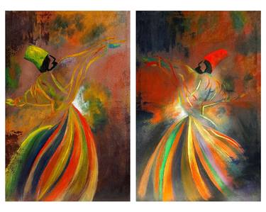 Original Abstract Expressionism Religious Paintings by khadija Javed