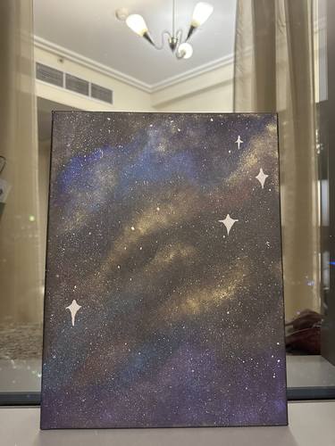 Original Abstract Outer Space Paintings by Rija Umar