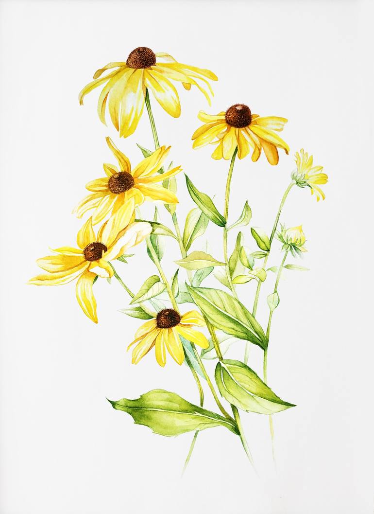 Print of Realism Floral Paintings by Tatiana Repesciuc