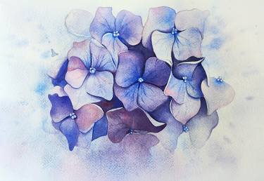 Hydrangea Watercolor Painting thumb