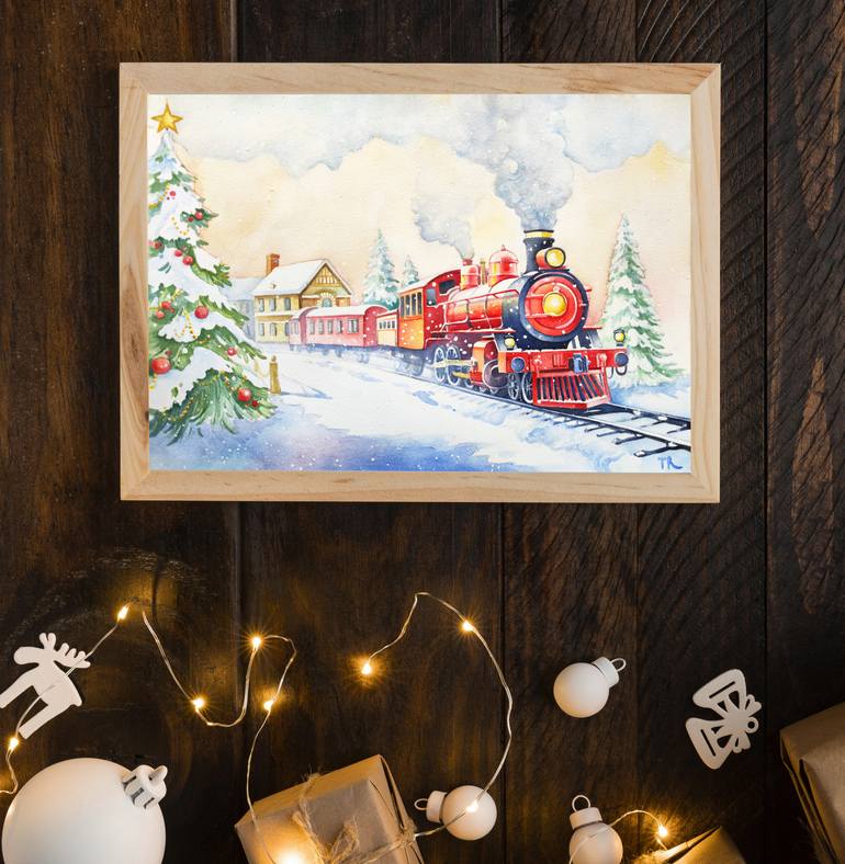 Original Impressionism Transportation Painting by Tatiana Repesciuc