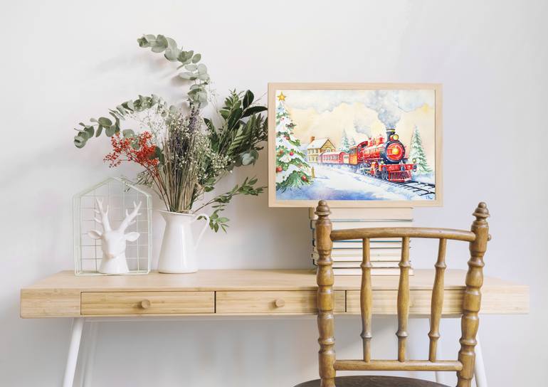 Original Impressionism Transportation Painting by Tatiana Repesciuc