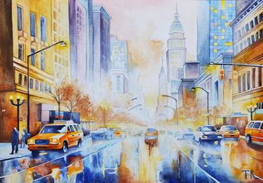 Print of Impressionism Cities Paintings by Tatiana Repesciuc