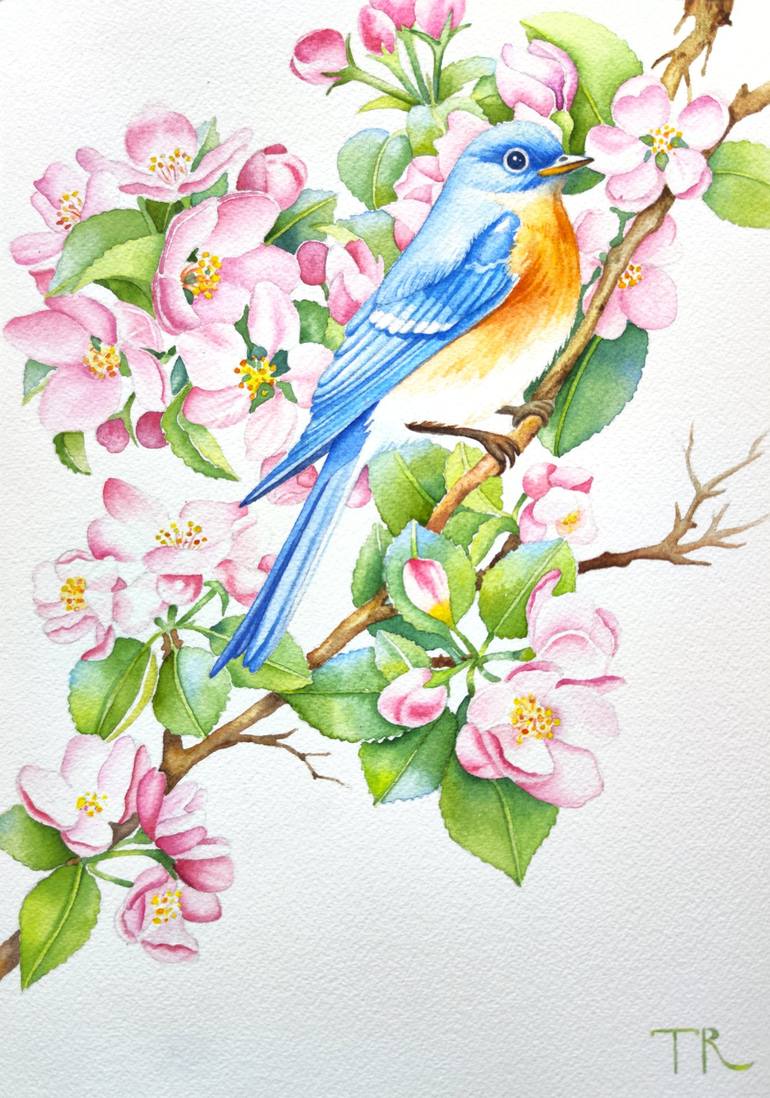 Print of Realism Floral Paintings by Tatiana Repesciuc
