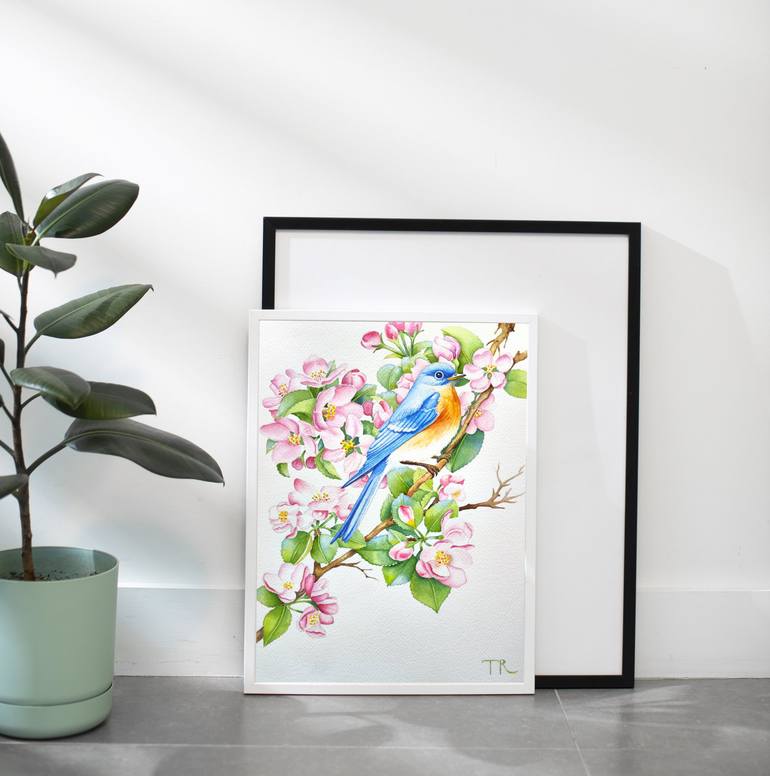 Original Floral Painting by Tatiana Repesciuc