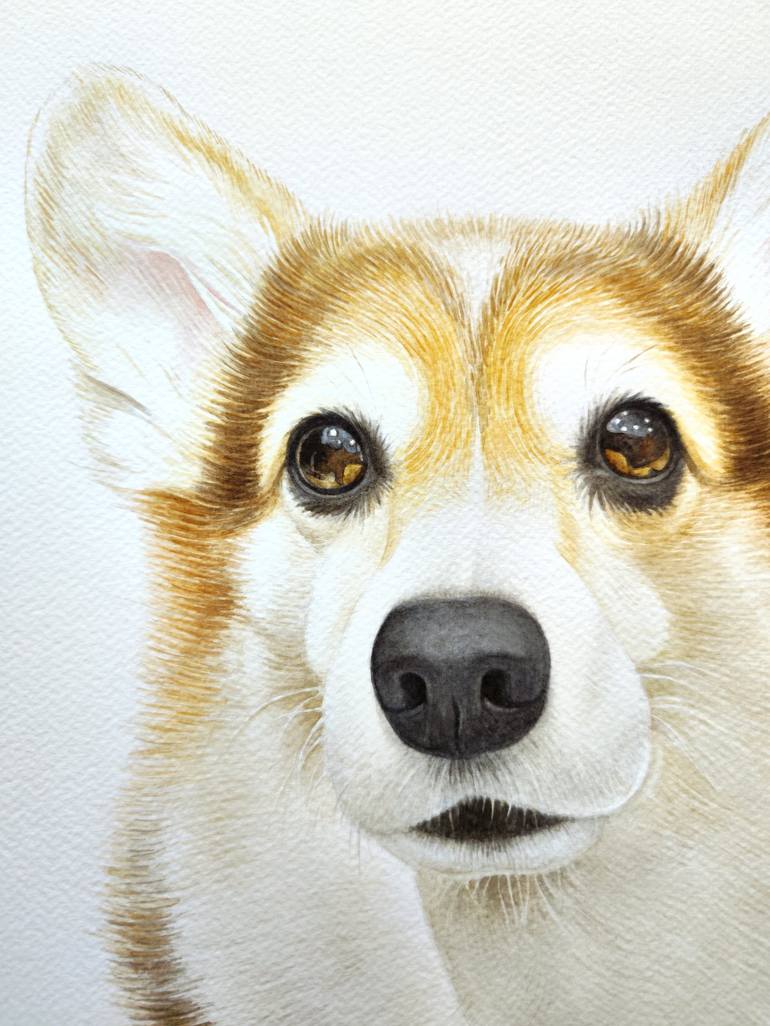 Original Dogs Painting by Tatiana Repesciuc