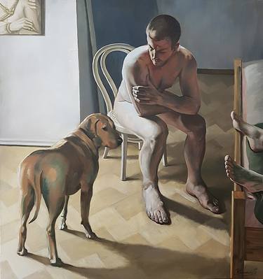 Print of Figurative Love Paintings by Romans Ivanovskis