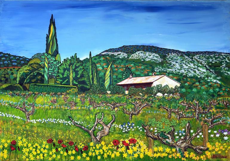 Original Illustration Landscape Paintings by Pascal Poutchnine