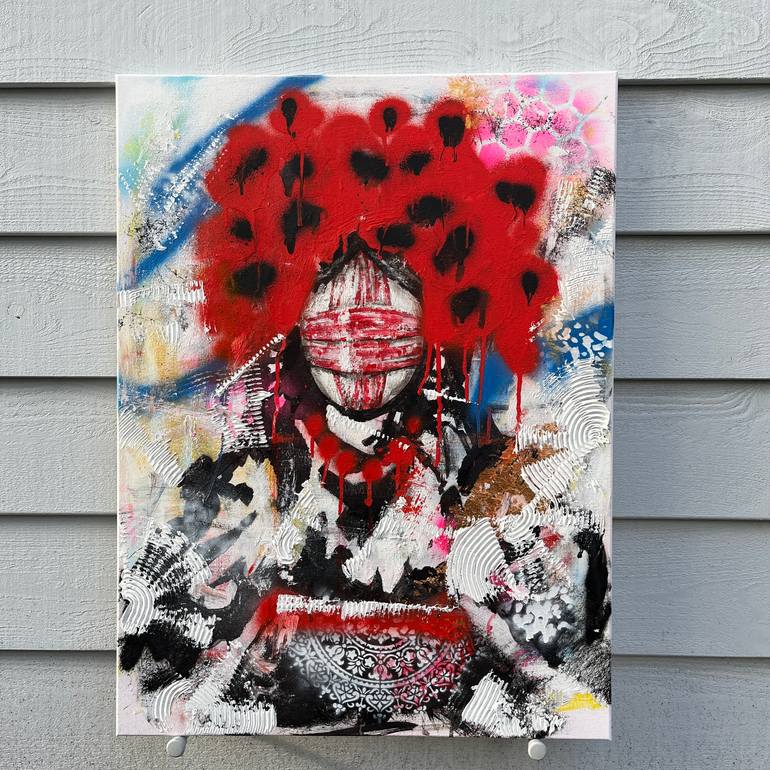 Original Pop Art Graffiti Drawing by Katrya Sarvik