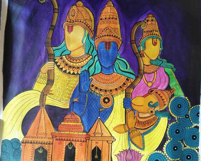 Original Illustration Religious Painting by Gauri Vai