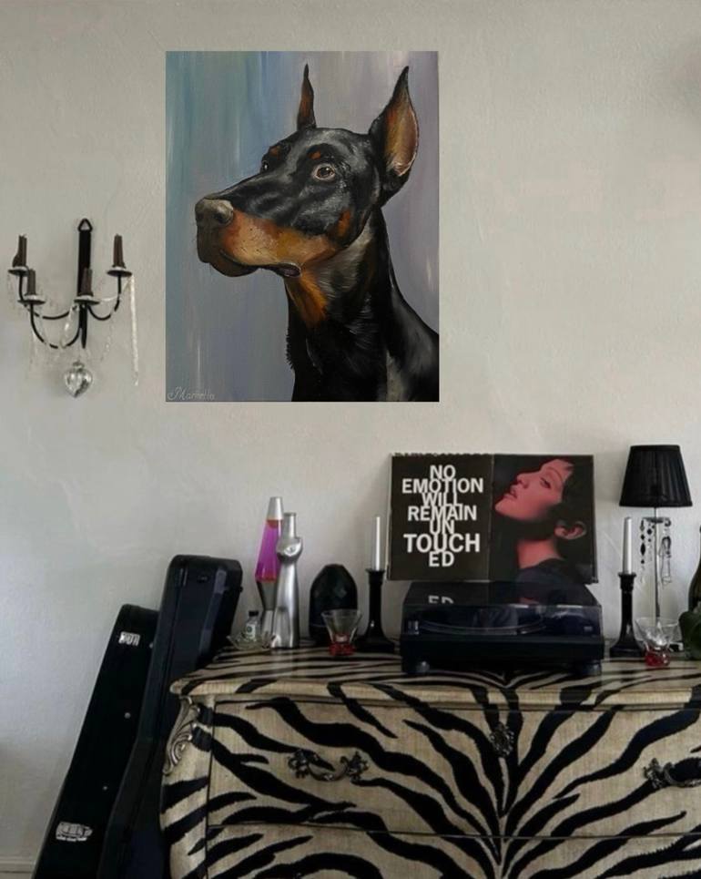 Original Art Deco Animal Painting by Maryna Kharchenko