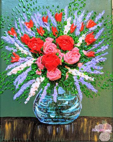 Original Floral Paintings by Marta Gwizdala