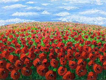 Gleaming Field of Ruby Poppies thumb