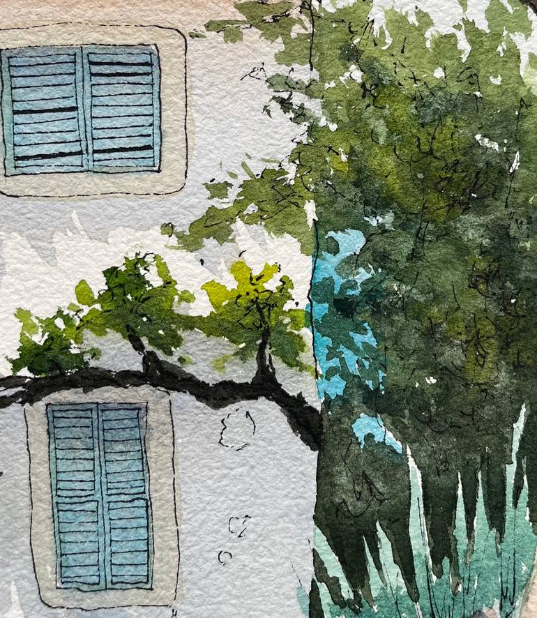 Original Illustration Architecture Painting by Maria Kozyr