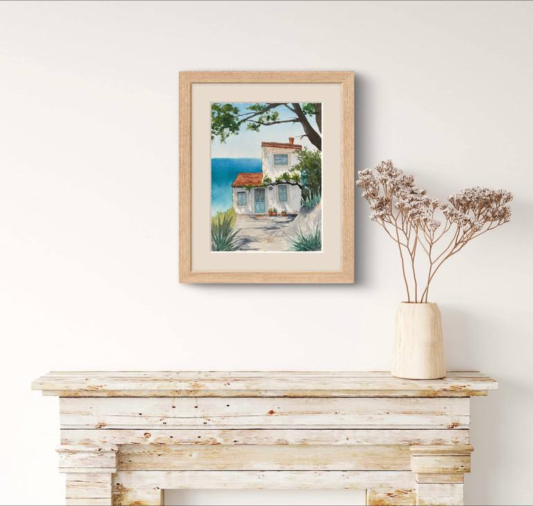 Original Illustration Architecture Painting by Maria Kozyr