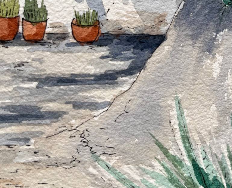 Original Illustration Architecture Painting by Maria Kozyr