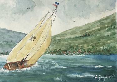 Original Contemporary Boat Paintings by Daniele Giusberti