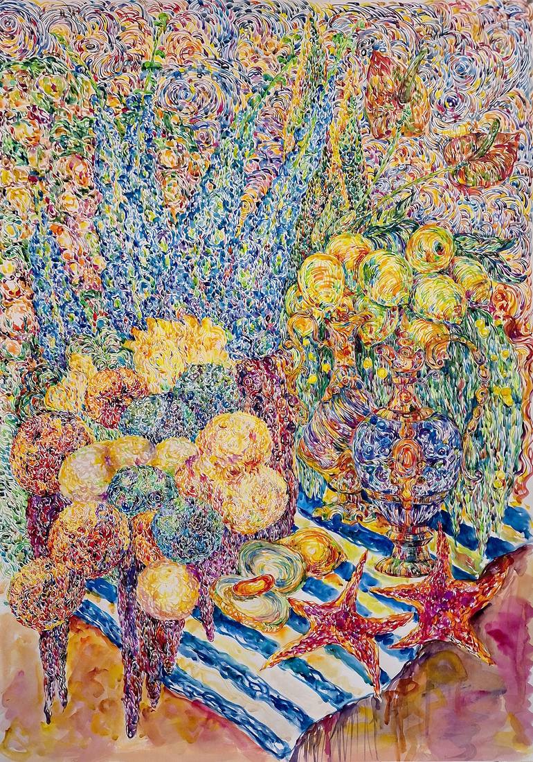 www - Whimsical Wildflower Whirlwind Painting by Ilarion Szemerzewski |  Saatchi Art, image size:770x1100