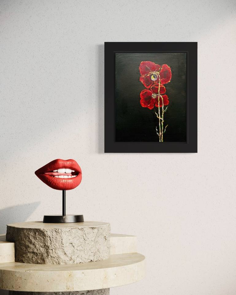 Original Conceptual Floral Painting by Violeta Allaberdieva