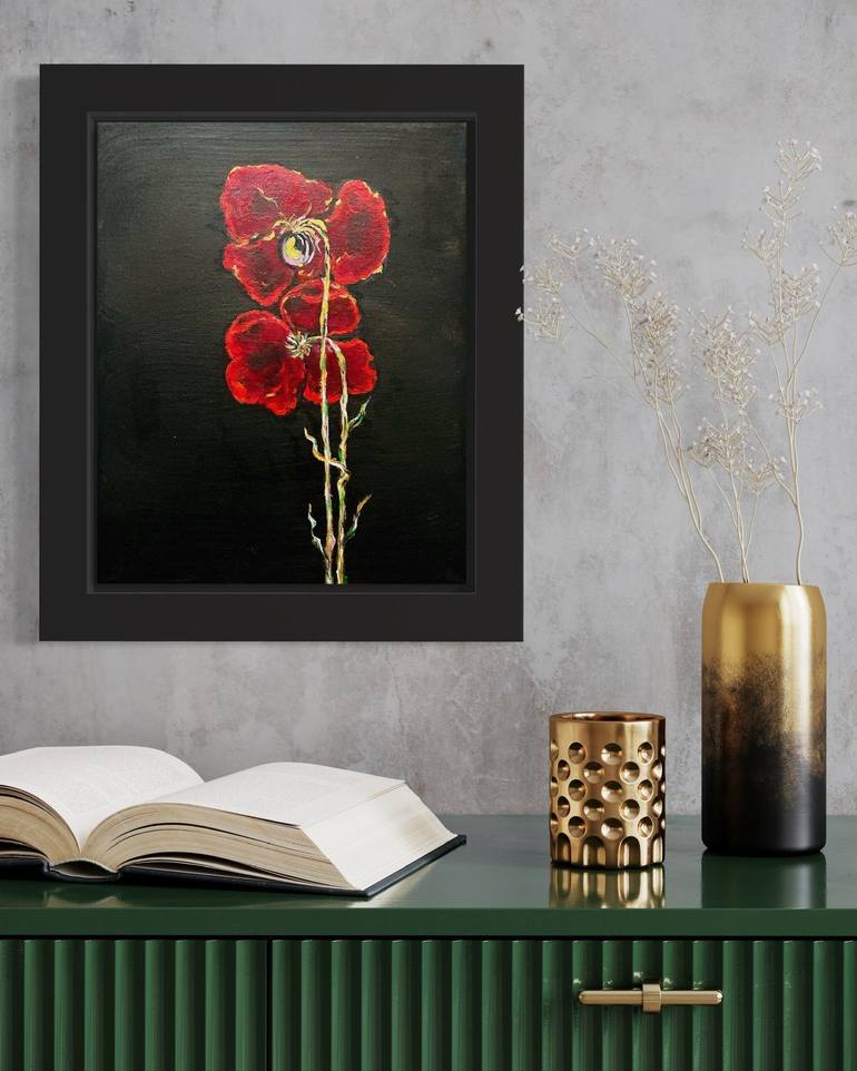 Original Conceptual Floral Painting by Violeta Allaberdieva