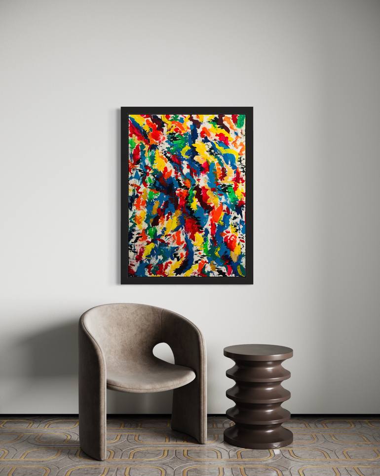 Original Abstract Expressionism Abstract Drawing by Violeta Allaberdieva