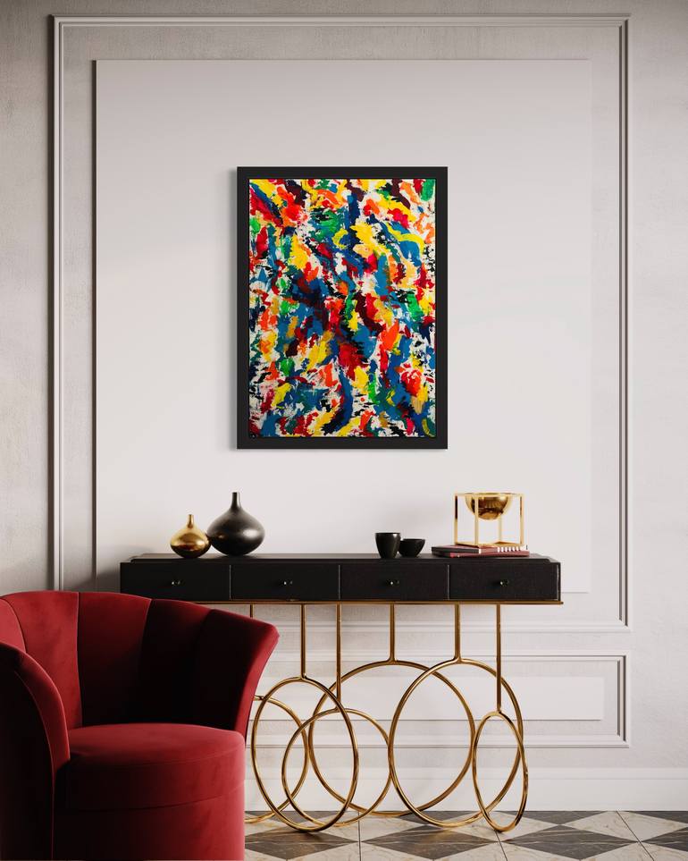 Original Abstract Expressionism Abstract Drawing by Violeta Allaberdieva