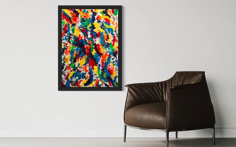 Original Abstract Expressionism Abstract Drawing by Violeta Allaberdieva
