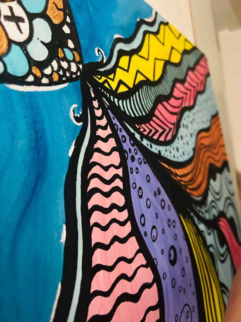 Original Abstract Expressionism Abstract Drawing by Violeta Allaberdieva