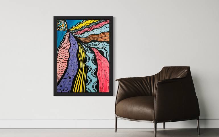 Original Abstract Expressionism Abstract Drawing by Violeta Allaberdieva