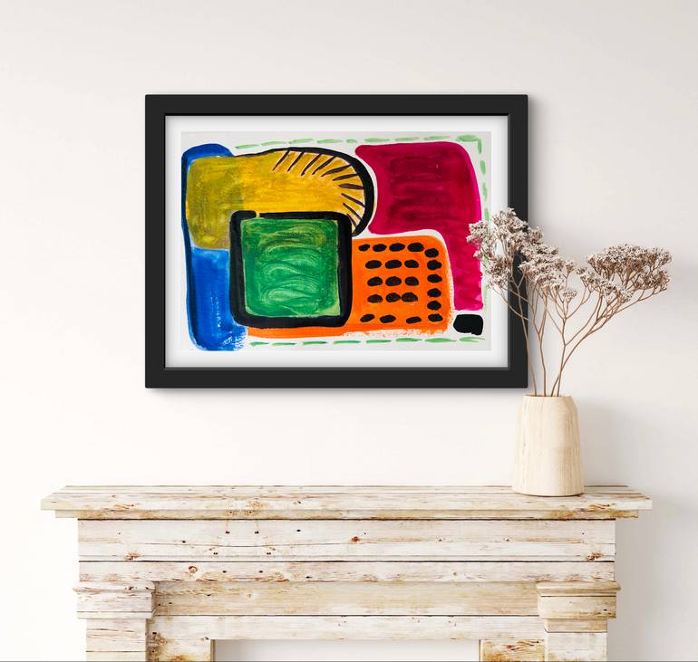 Original Abstract Expressionism Abstract Painting by Violeta Allaberdieva