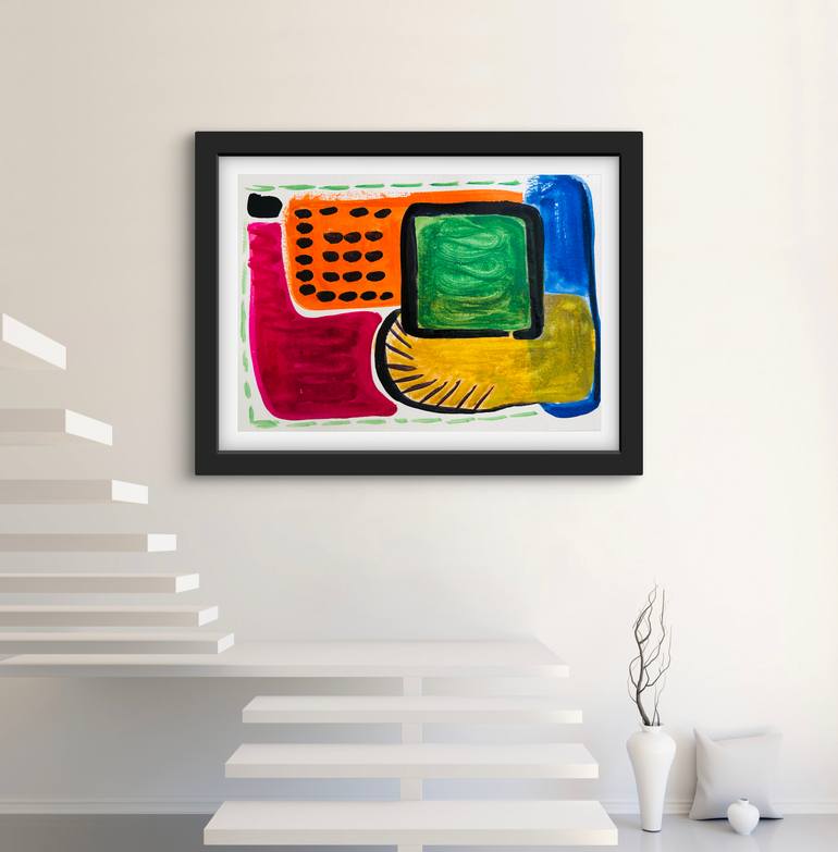 Original Abstract Expressionism Abstract Painting by Violeta Allaberdieva