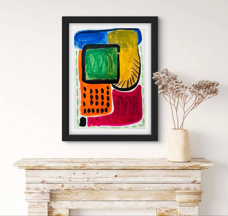 Original Abstract Expressionism Abstract Painting by Violeta Allaberdieva