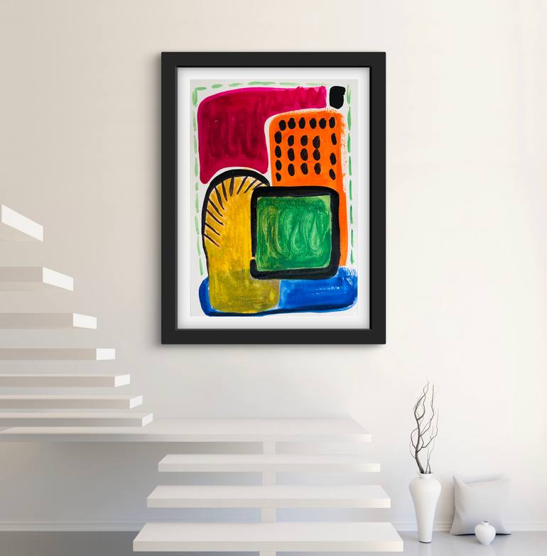 Original Abstract Expressionism Abstract Painting by Violeta Allaberdieva