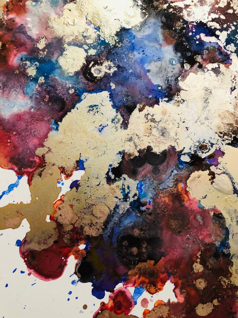 Original Abstract Expressionism Abstract Painting by Violeta Allaberdieva