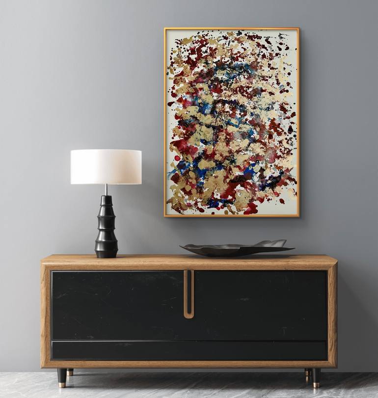 Original Abstract Expressionism Abstract Painting by Violeta Allaberdieva