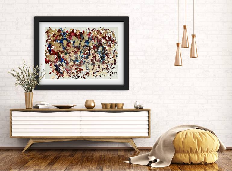 Original Abstract Expressionism Abstract Painting by Violeta Allaberdieva
