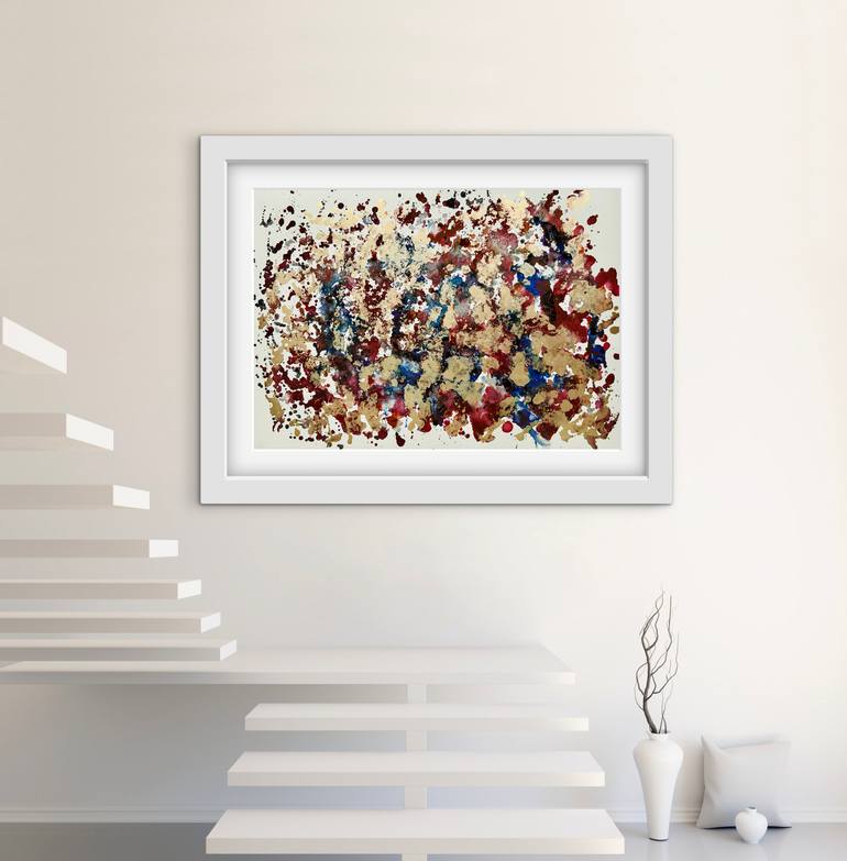 Original Abstract Expressionism Abstract Painting by Violeta Allaberdieva