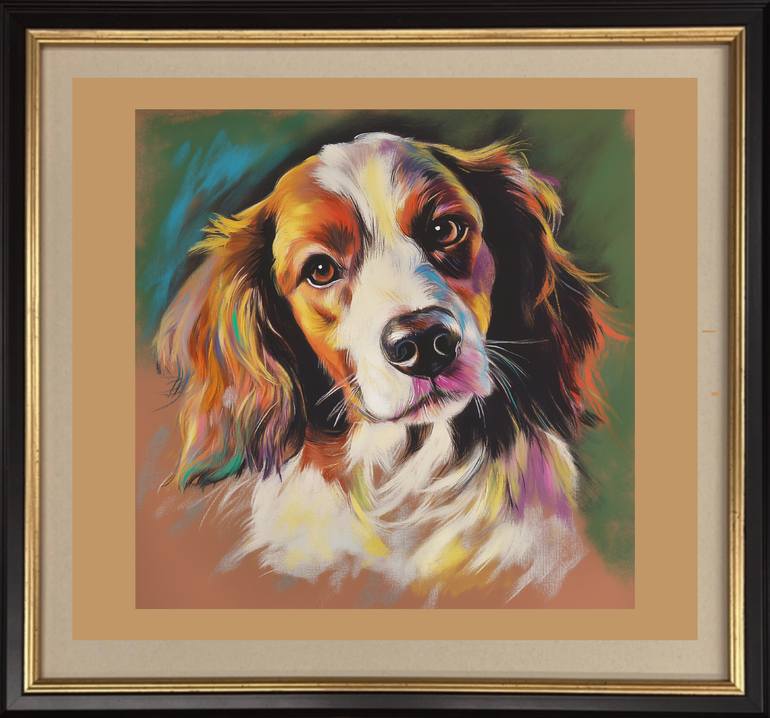 Original Abstract Dogs Digital by Natalia Kaminskaya