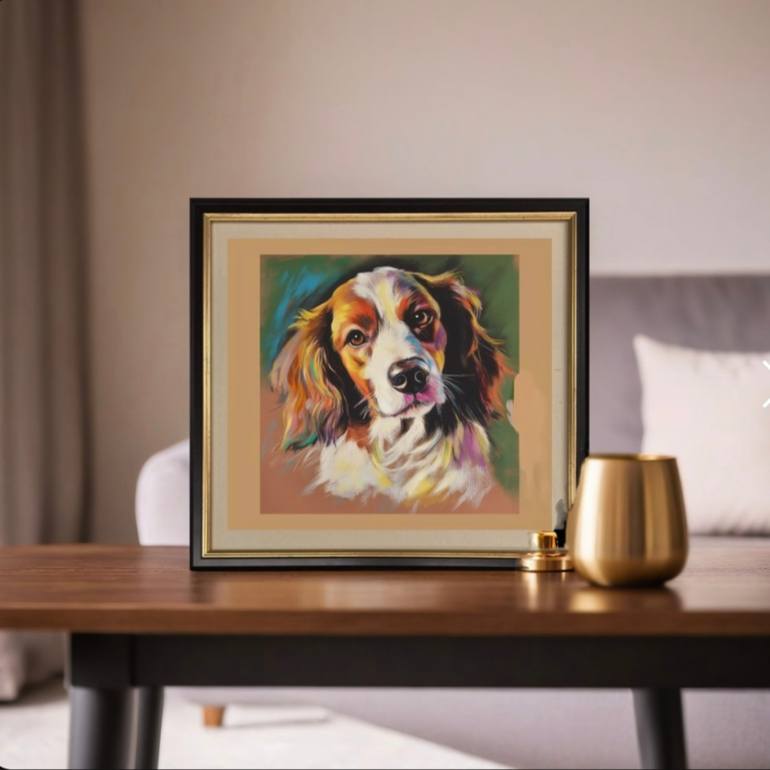 Original Abstract Dogs Digital by Natalia Kaminskaya