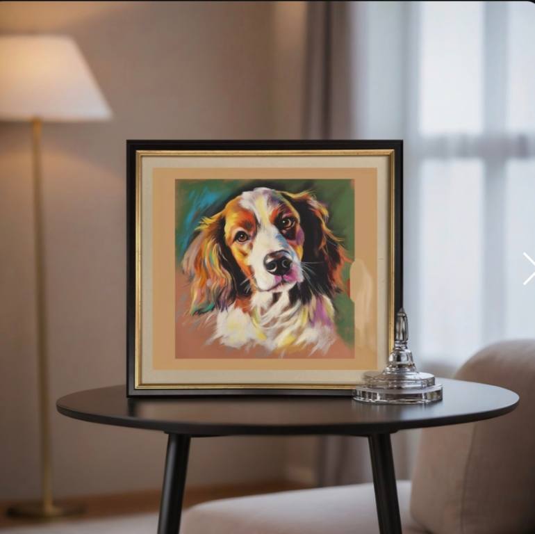 Original Abstract Dogs Digital by Natalia Kaminskaya